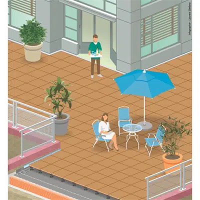 Flat roofs accessible to pedestrians with a concrete structural member in a low-land climate - CSFE - Generic objects waterproofing图像