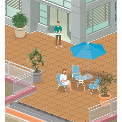 Image for Flat roofs accessible to pedestrians with a concrete structural member in a low-land climate - CSFE - Generic objects waterproofing