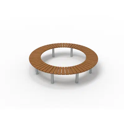 画像 Park Bench Curved Large Sofiero 360°/Ø1400