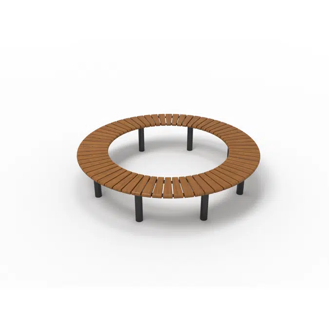 Park Bench Curved Large Sofiero 360°/Ø1400