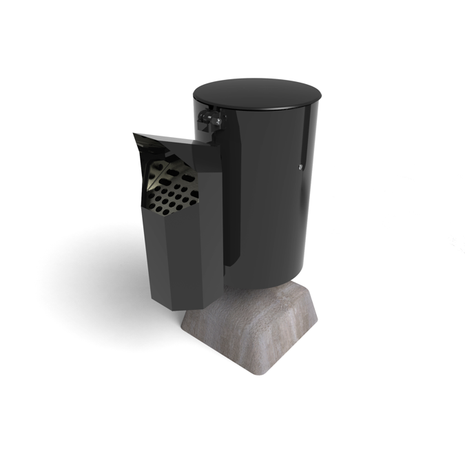 BIM objects Free download! Litter Bin & AshStand BIMobject