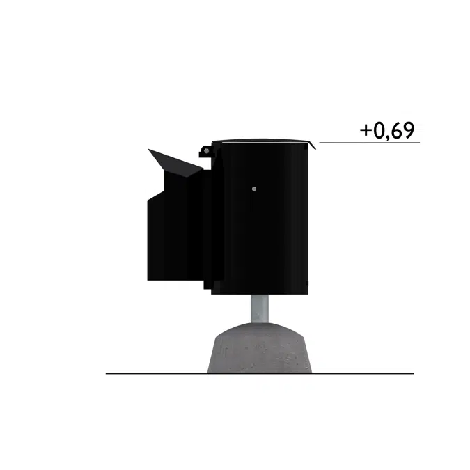 Litter Bin Poppel 25L with Ashtray