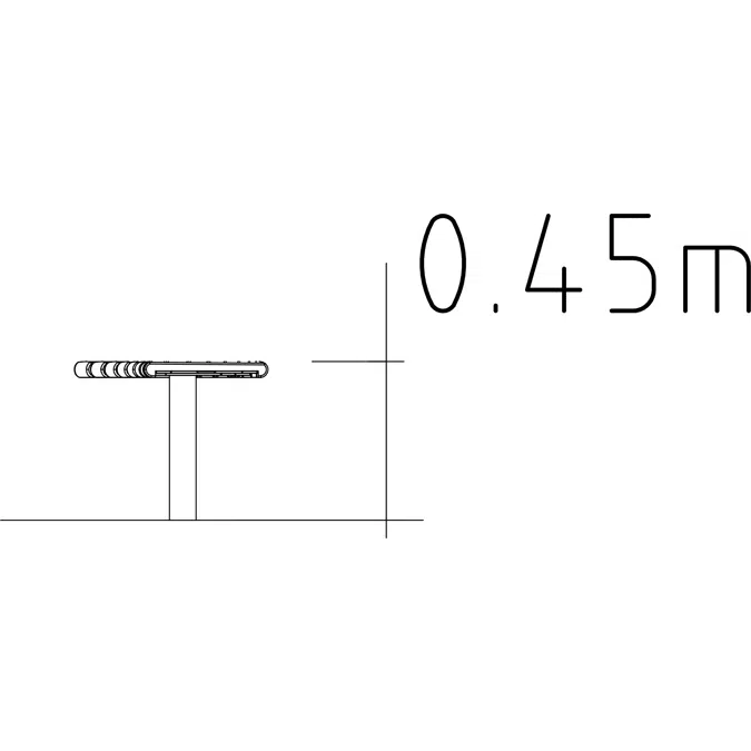 Svängd Parkbänk 45°/Ø1400 Sofiero