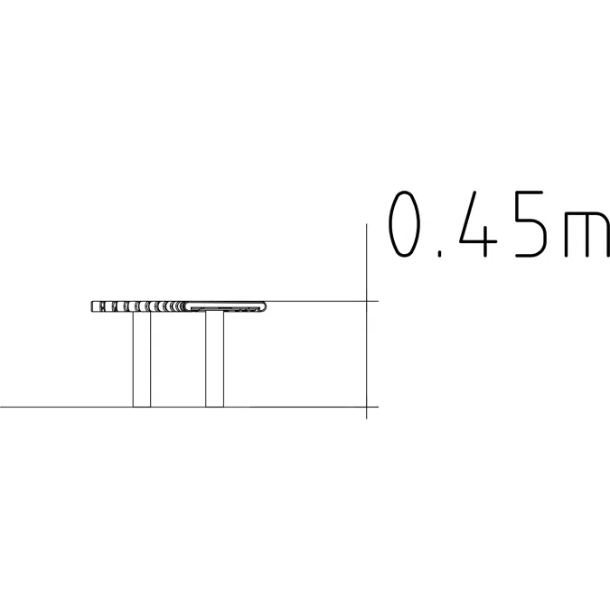 Svängd Parkbänk 90°/Ø800 Sofiero