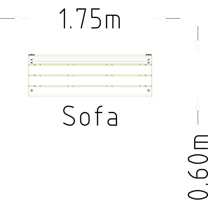 Park Sofa Rosenlund without Armrests