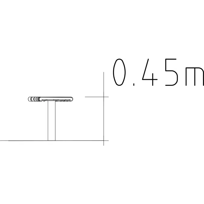 Svängd Parkbänk 45°/Ø800 Sofiero