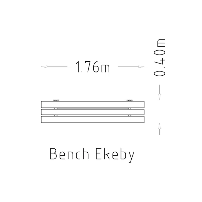 Park Bench Ekeby Wall Mounted