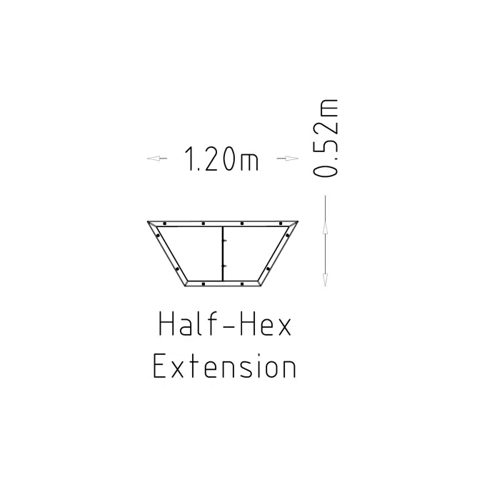 Planter Half Hex Ext Rosenlund