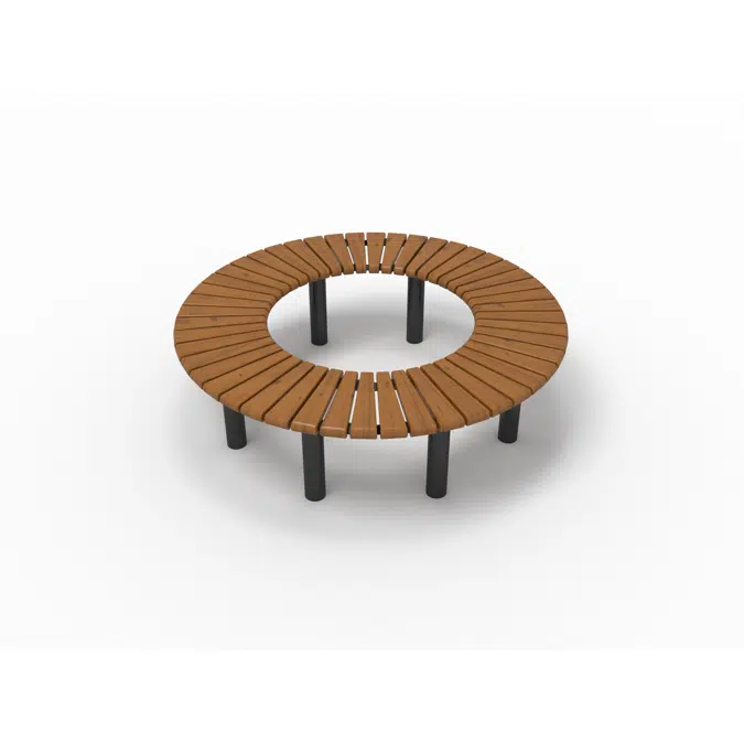 Park Bench Curved Small Sofiero 360°/Ø800