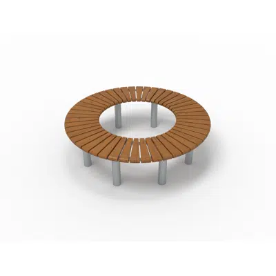 画像 Park Bench Curved Small Sofiero 360°/Ø800