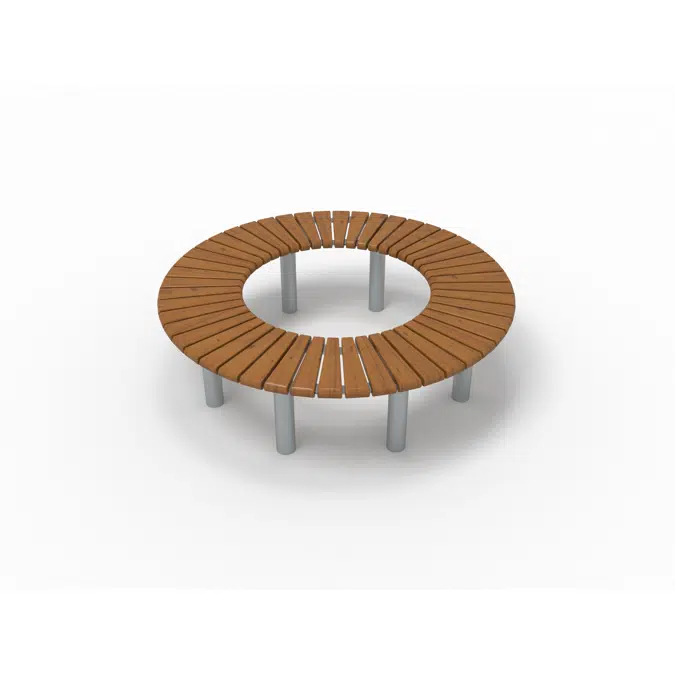 Park Bench Curved Small Sofiero 360°/Ø800