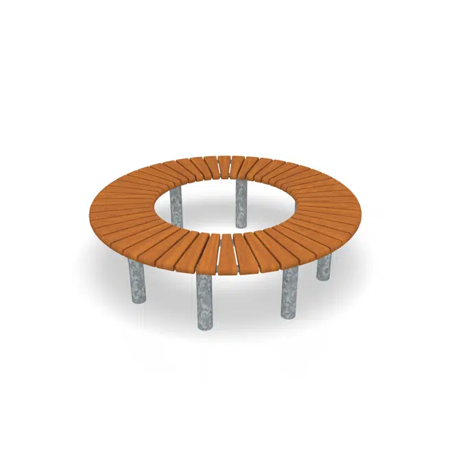 Park Bench Curved Small Sofiero 360°/Ø800