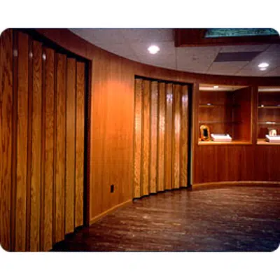 imagem para Series 240 Commercial/Residential Accordion Door, Vinyl-Lam up to 12' 1", Hardwoods up to 10' 1" Height, Custom Width