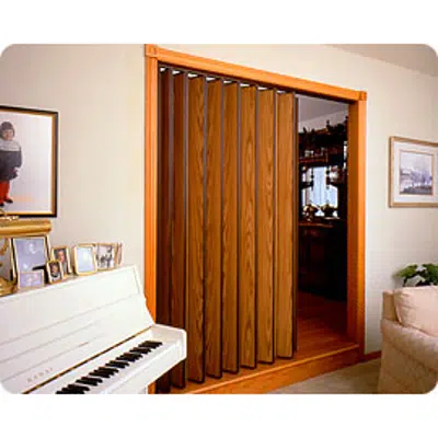 Series 220 Commercial/Residential Accordion Door, Up to 8' 1" Height, Up to 8' 0" Width için görüntü