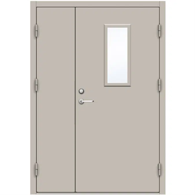 Steel Door SDE4210 GS1M - Double Unequal