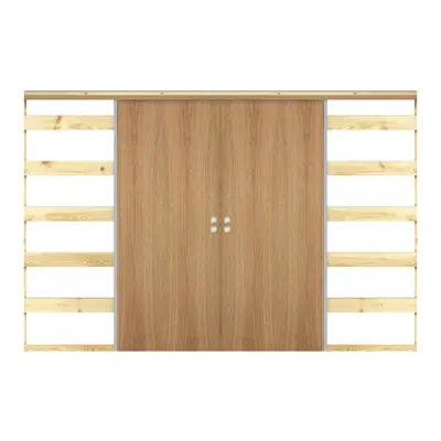 Interior Door Stable Nature Sliding In-wall Double图像