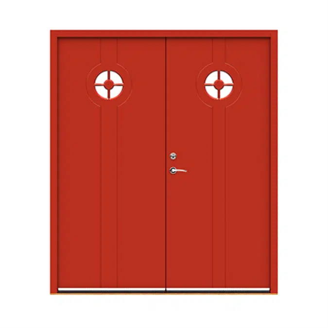 BIM objects - Free download! Exterior Door Character Charmed Double ...