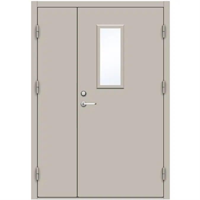 Steel Door SDE4210 GS1L - Double Unequal