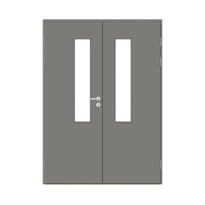 Interior Door HP S3 Glass Custom, Double Equal