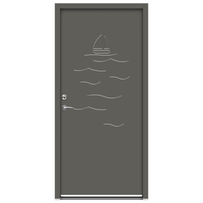 BIM objects Free download! Exterior Door Character Ponto (Inswing