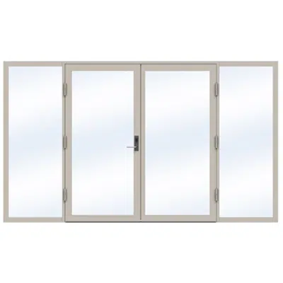 Image for Steel Door SD4220 P65 EI30 Double with Sidelights on Left and Right