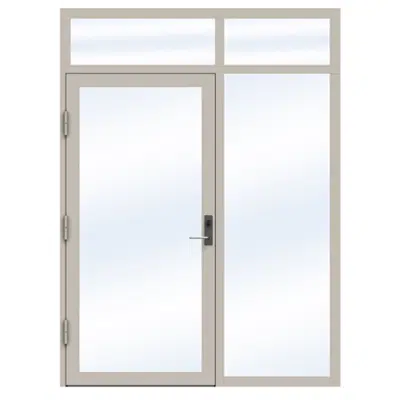รูปภาพสำหรับ Steel Door SD4220 P65 EI30 Single with Toplight and Sidelight on Right