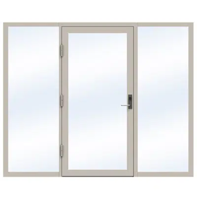 Steel Door SD4220 P50 Single with Sidelights on Left and Right için görüntü