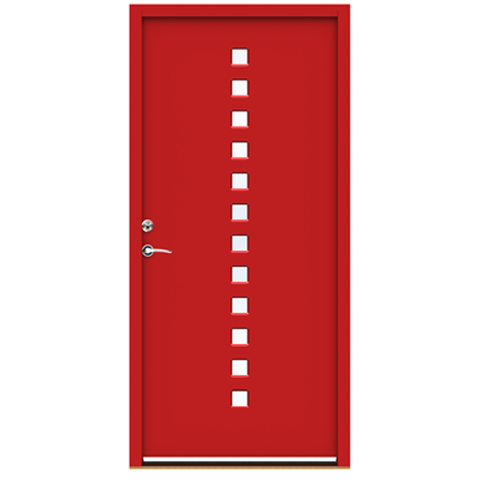 BIM objects Free download! Exterior Door Character Pixel (Inswing