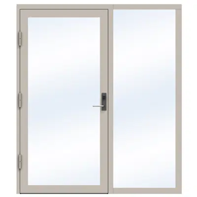 Image for Steel Door SD4220 P65 EI60 Single with Sidelight on Right