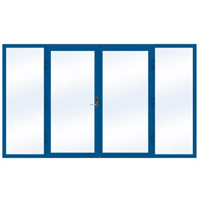 Steel Door SD4220 P50 Double with Sidelights on Left and Right