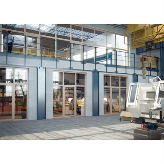 Steel Door SD4220 P50 Double with Sidelights on Left and Right