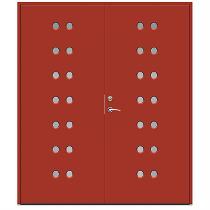 BIM objects Free download! Exterior Door Character Domino Double