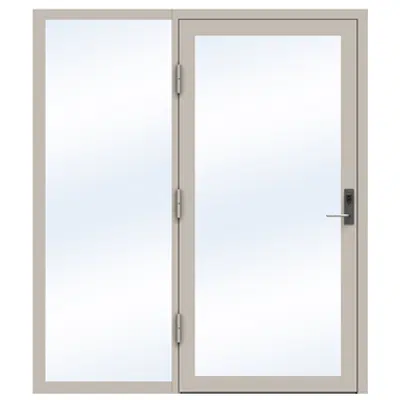 Image for Steel Door SD4220 P65 EI60 Single with Sidelight on Left