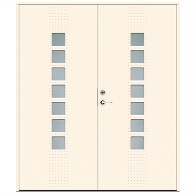 BIM objects Free download! Exterior Door Character Dots Double