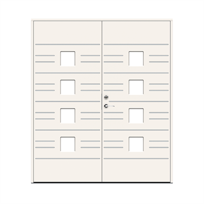 BIM objects Free download! Exterior Door Character Leon Double