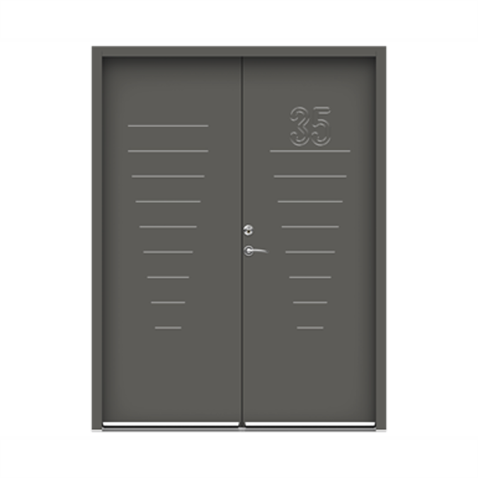 BIM objects Free download! Exterior Door Character Numerus Double