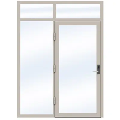 изображение для Steel Door SD4220 P65 EI30 Single with Toplight and Sidelight on Left