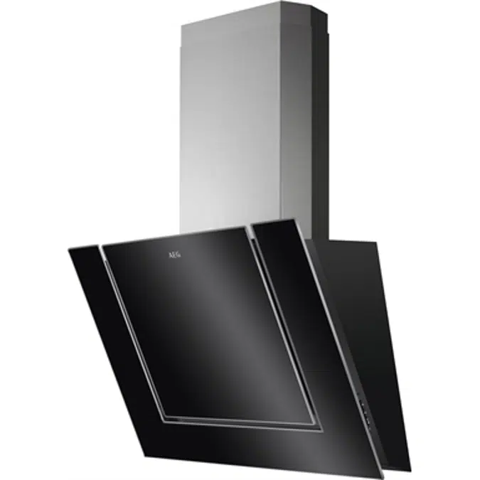 AEG Chimney Design Hood Wake 80 Black