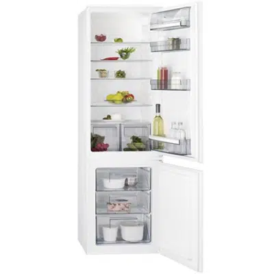 изображение для AEG BI Slide Door Fridge Freezer Freezer at the bottom 1772