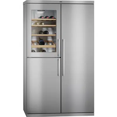 Obrázek pro AEG SBS ST L Fridge Freezer Bottom Freezer Stainless Steel+Stainless Steel Door with Antifingerprint 540 1855
