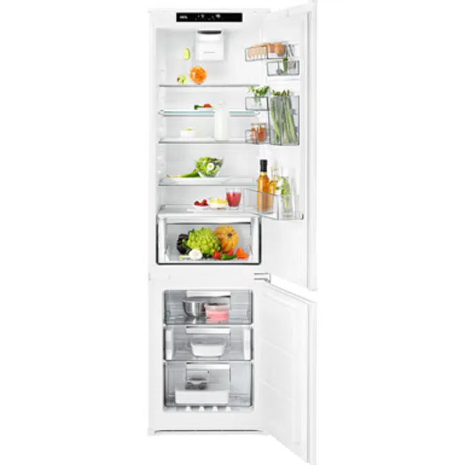 AEG BI Slide Door Fridge Freezer Freezer at the bottom 1884