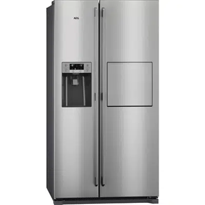 Image for AEG SBS ST Fridge Freezer Grey+Stainless Steel Look with Antifingerprint 912 1780