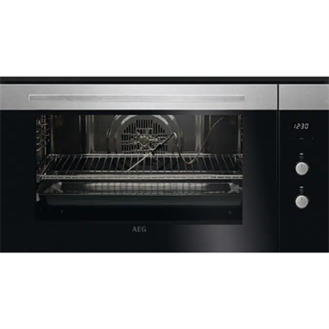 AEG BI Oven Electric 90x50 Horizon Line Stainless steel with antifingerprint