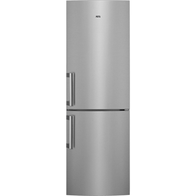 imagem para AEG FS Fridge Freezer Bottom Freezer Silver+Stainless Steel Door with Antifingerprint 595 1845