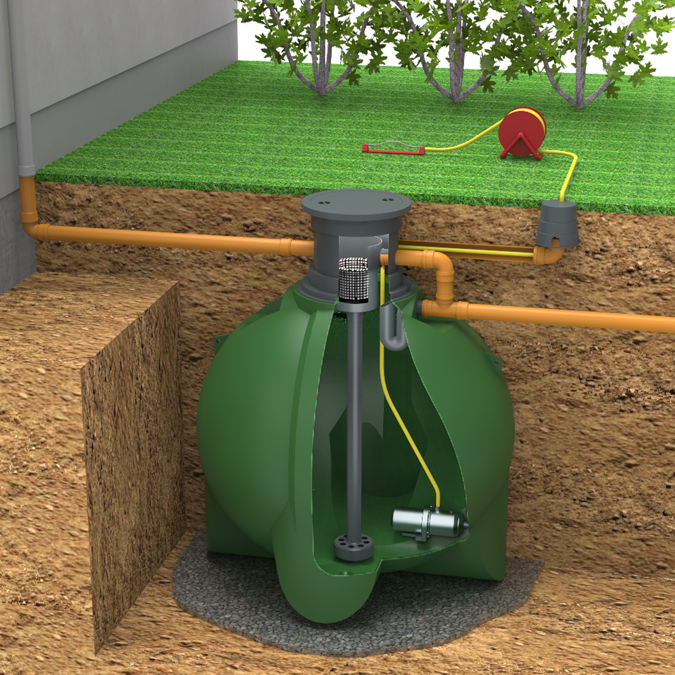 Oggetti BIM - Download gratuito! Rainwater tank 4000l | BIMobject