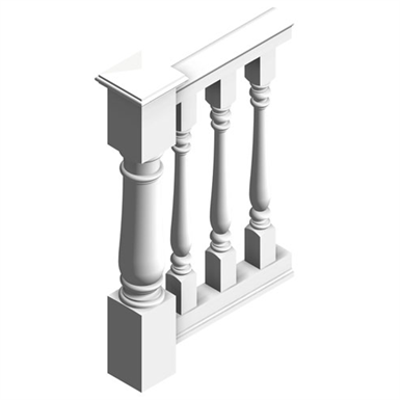 Image for 3-5/8" Poly Balustrade, Composite Railing