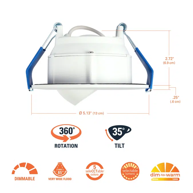 Halo RA-DM Baffle Adjustable Canless LED Downlight
