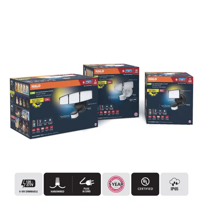 Halo SEC Series Motion & Security LED Floodlights (Hardwired)
