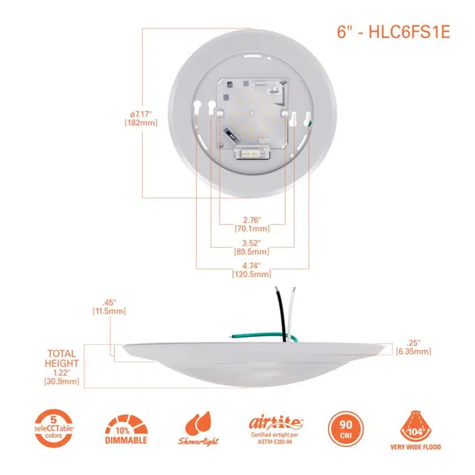 Halo HLC Tapered Surface Mount LED Disk Lights