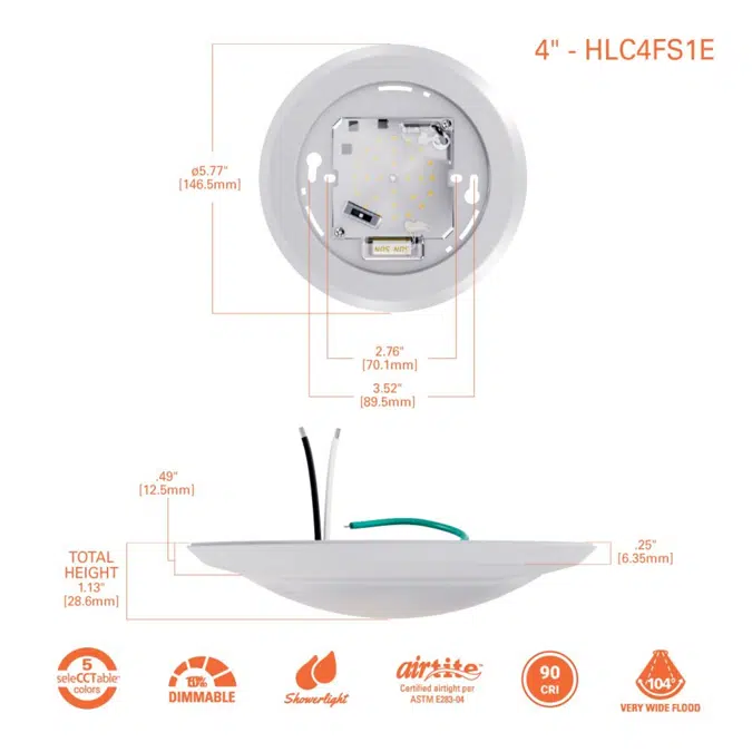 Halo HLC Tapered Surface Mount LED Disk Lights